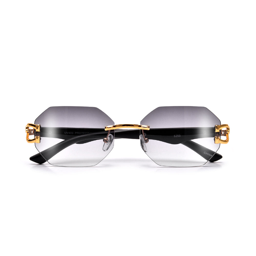 FASHION RIMLESS OCTAGON HORSESHOE TEMPLE SUNNIES