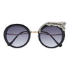 Oversize Retro Round Jaguar Brow Sunnies