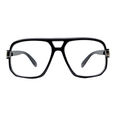 70's Vintage Oversize 58mm Squared Off Clear Eyewear