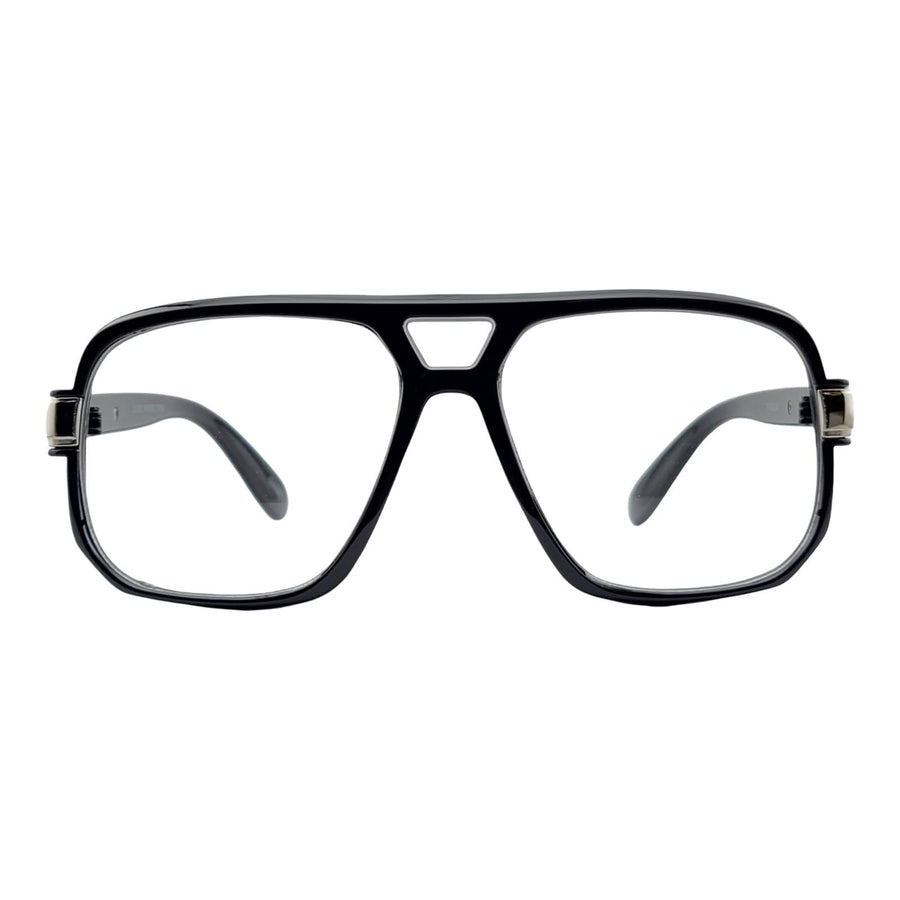 70's Vintage Oversize 58mm Squared Off Clear Eyewear