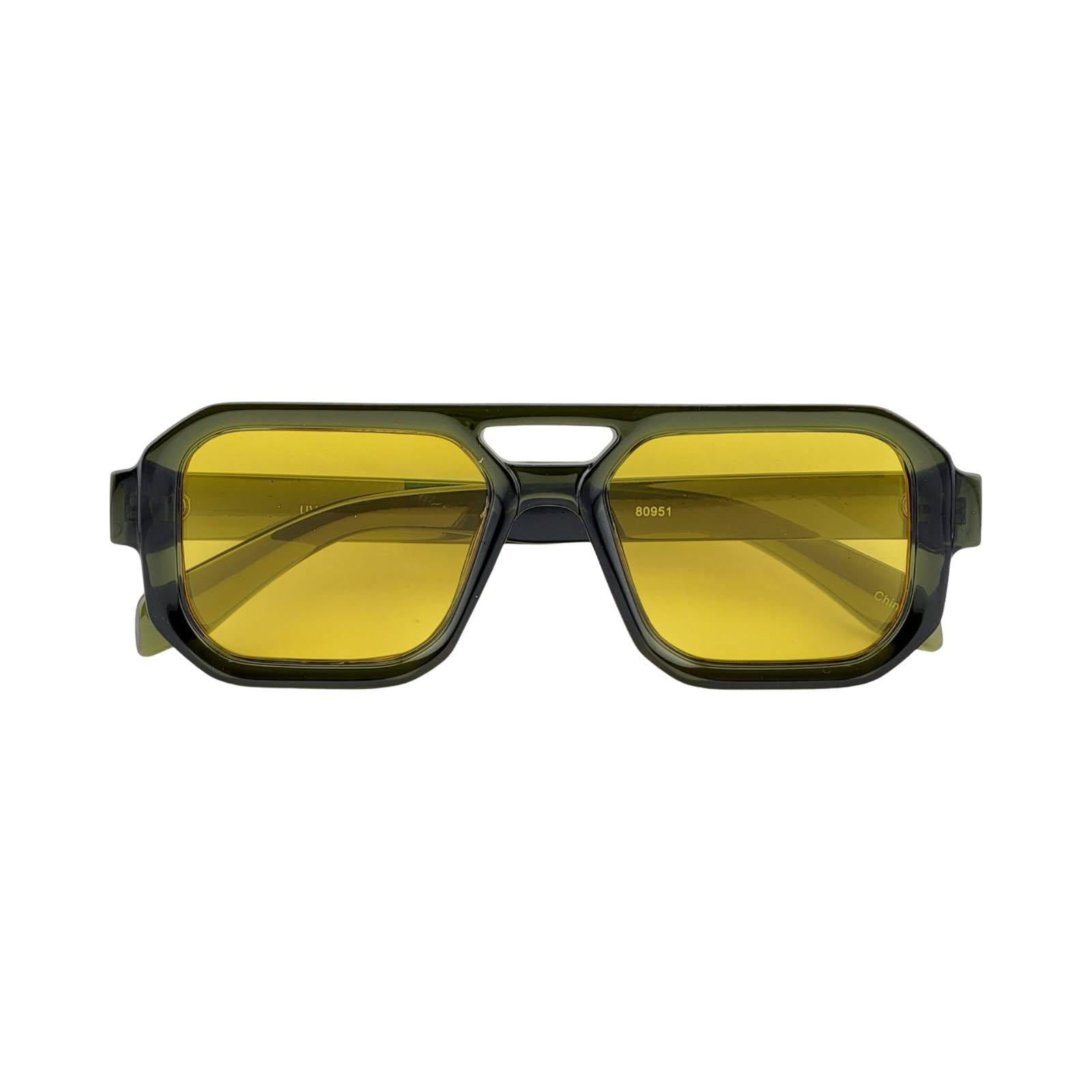 Flat Top Retro Rectangular Aviator Sunnies