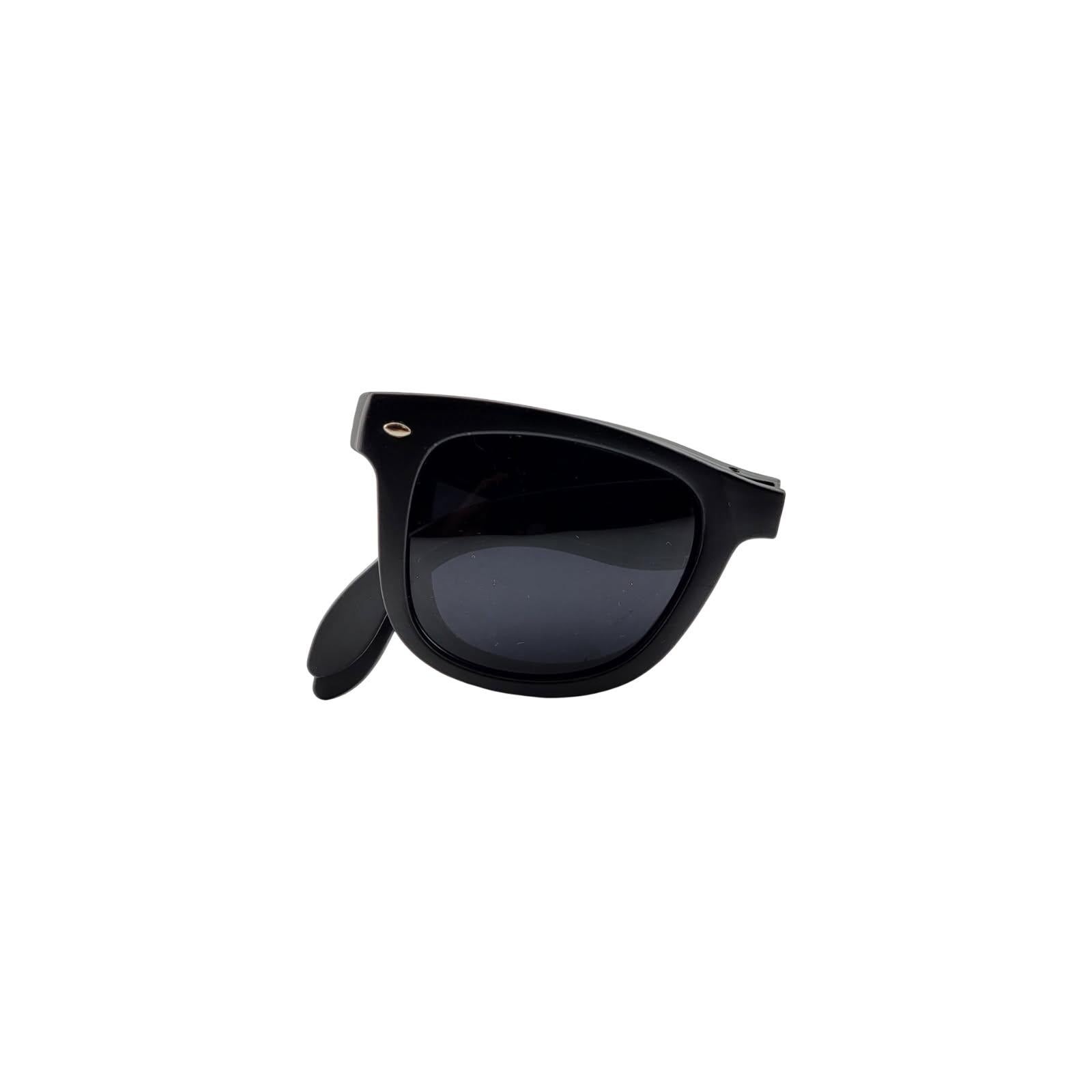 Foldable Matte Black Classic Frame Glasses