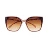 Oversized Fashionable Cat Eye Sunnies w/ Chain Detailed Temples