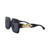 Oversized Fashionable Square Sunnies w/ Chain Detailed Temples