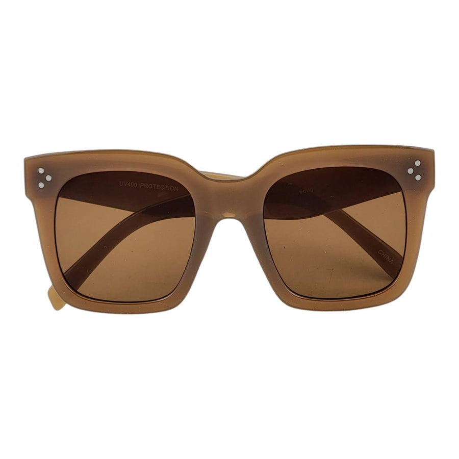 Bold Thick Triple Pinpoint Studs Chic Fashion Design Sunglasses