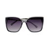 Oversized Fashionable Cat Eye Sunnies w/ Chain Detailed Temples