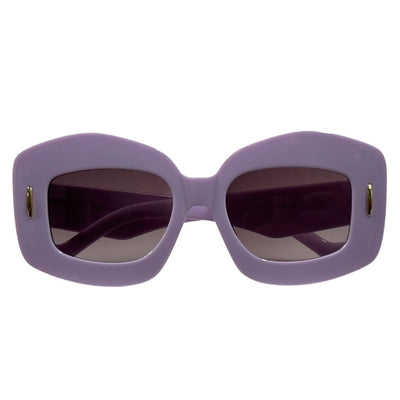 OVERSIZE GOLD ACCENT CHIC THICK GEOMETRIC SUNNIES