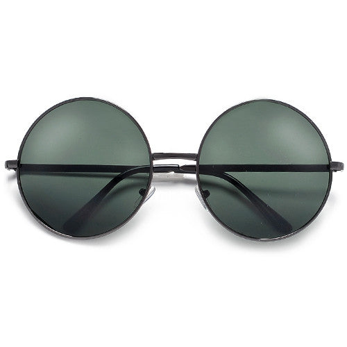 Oversized 60mm Round Boho Chic Wire Frame Sunnies - Sunglass Spot