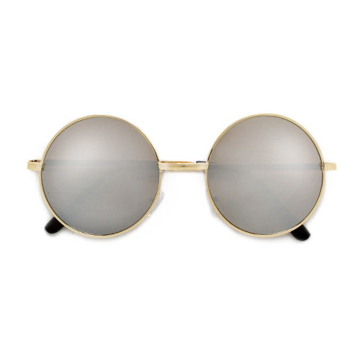Vintage Lennon Inspired 45mm Small Round Thin Metal Sunglasses - Sunglass Spot