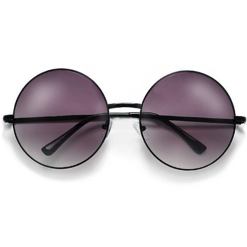 Oversized 60mm Round Boho Chic Wire Frame Sunnies - Sunglass Spot