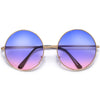 Oversized Retro Round Colorful Ombre Lens Boho Fashion Sunglasses - Sunglass Spot