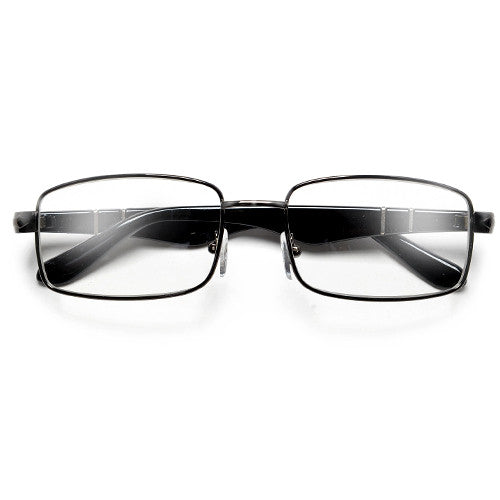 Ultra Light 52mm Rectangular Metal Frame Casual Wear Fashion Glasses - Sunglass Spot