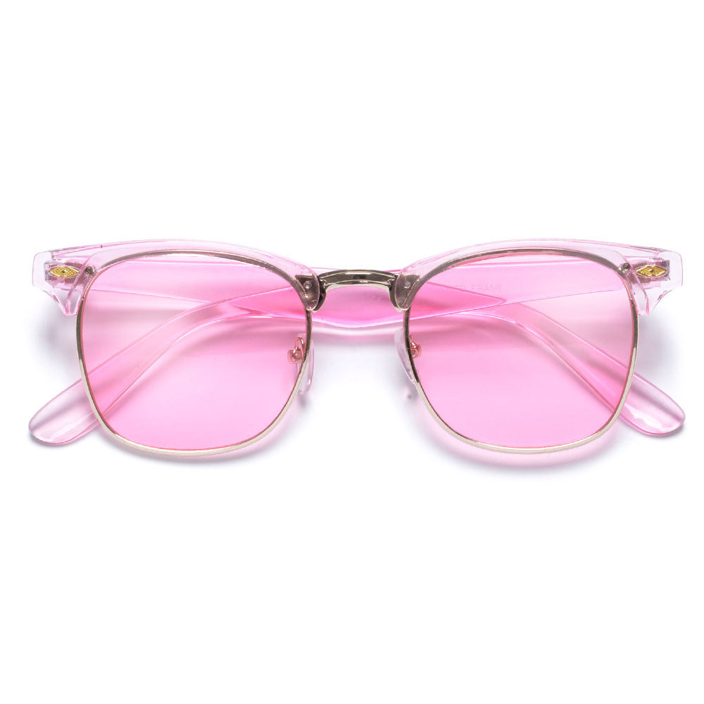 2 Pack Classic Original Half Frame Semi-Rimless Sunglasses