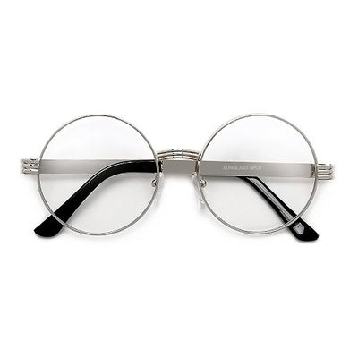 Iconic 52mm Thick Triple Ring Round Metal Frame Eyewear - Sunglass Spot