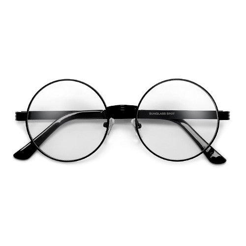 Iconic 52mm Thick Triple Ring Round Metal Frame Eyewear - Sunglass Spot