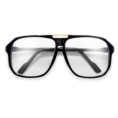 62mm Retro Square Clear Lens 70's Style Eyewear Glasses - Sunglass Spot