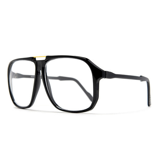 62mm Retro Square Clear Lens 70's Style Eyewear Glasses - Sunglass Spot