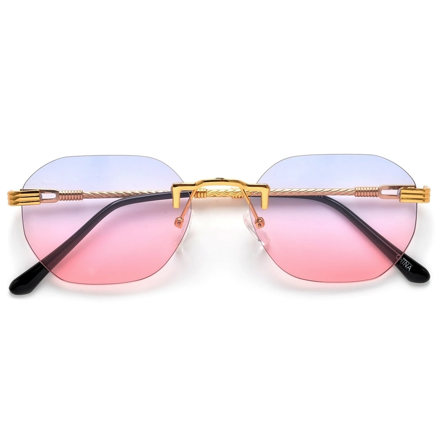 Rimless Cable Wire Temple High Fashion Sunnies