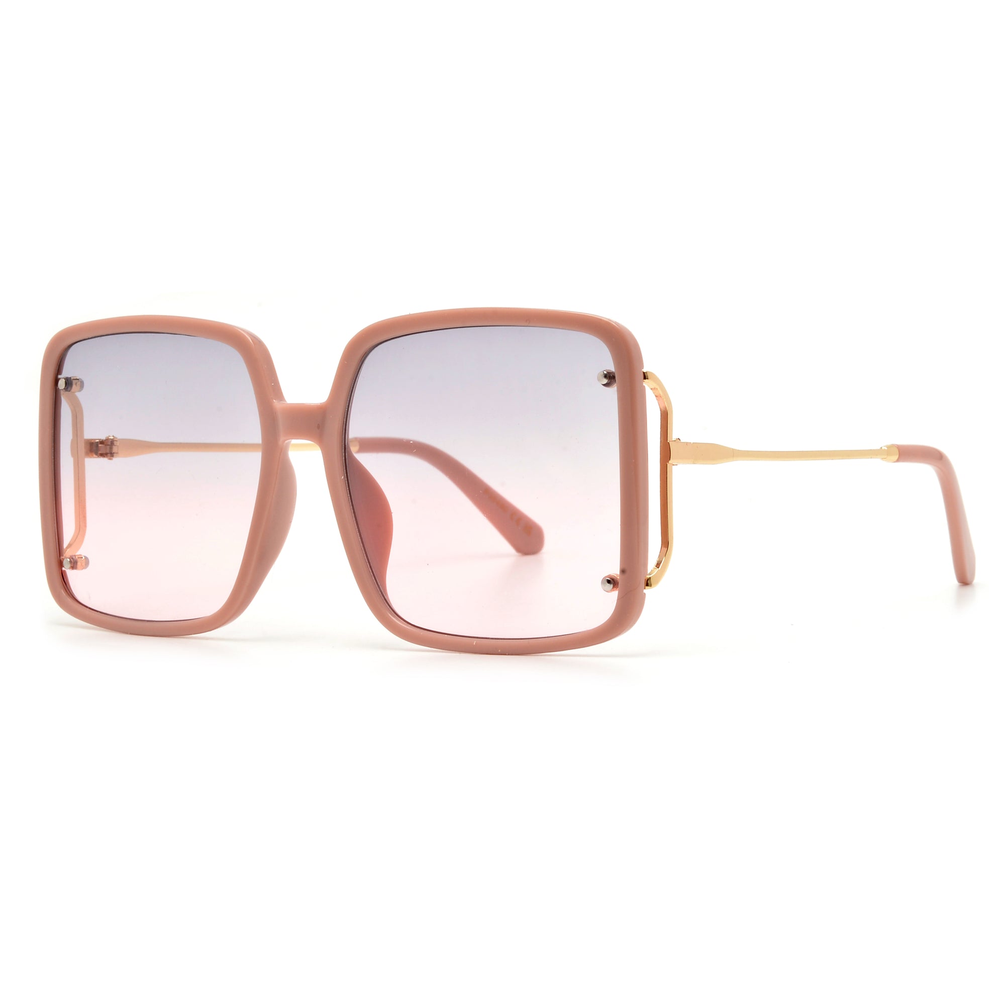 Oversize Thin Open Temple Squared Out Fashion Sunnies