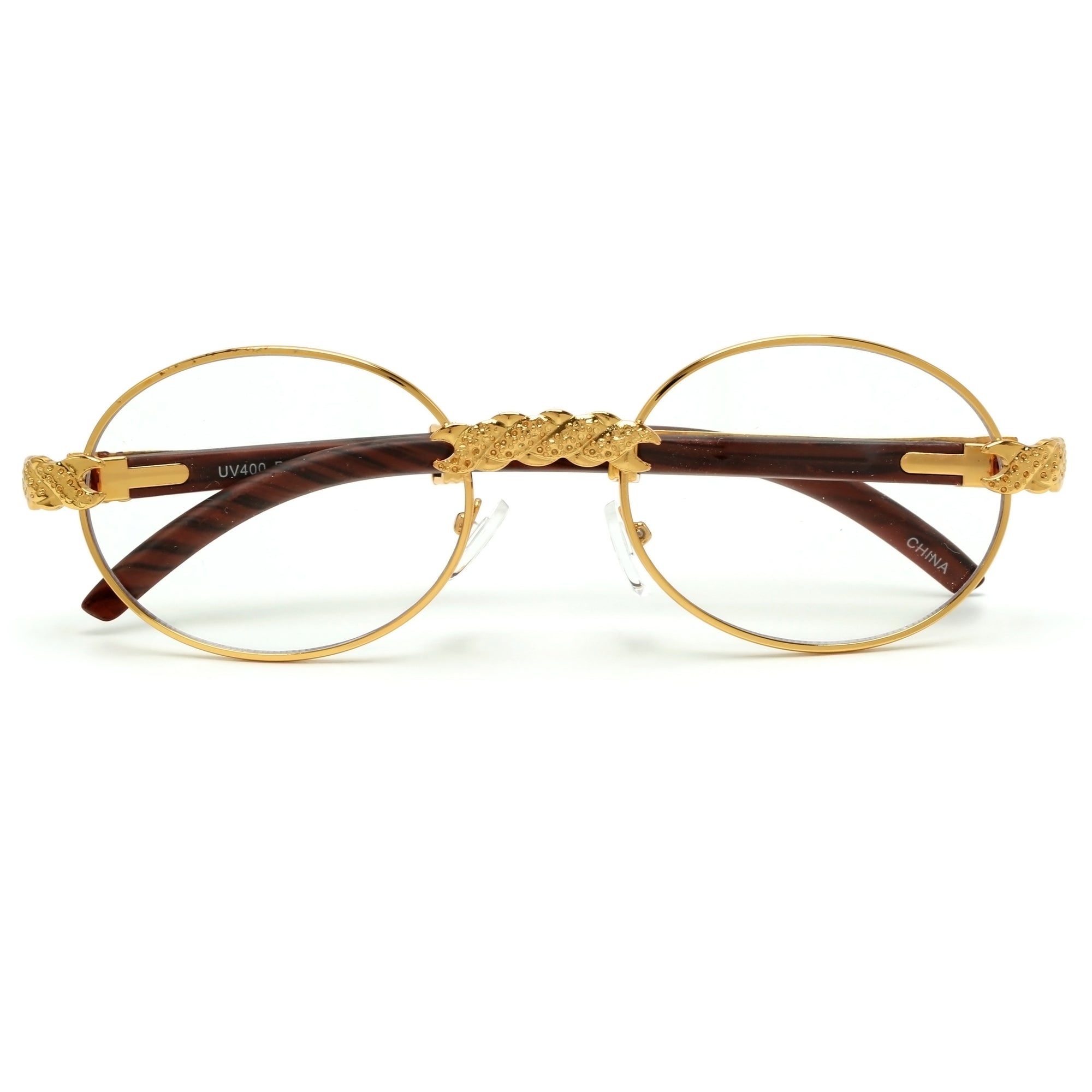 High Fashion Ornate Frame Oval Eyewear