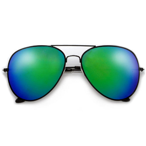Original Classic Sleek Black Nickel Finish High Quality Aviator Sunglasses - Sunglass Spot