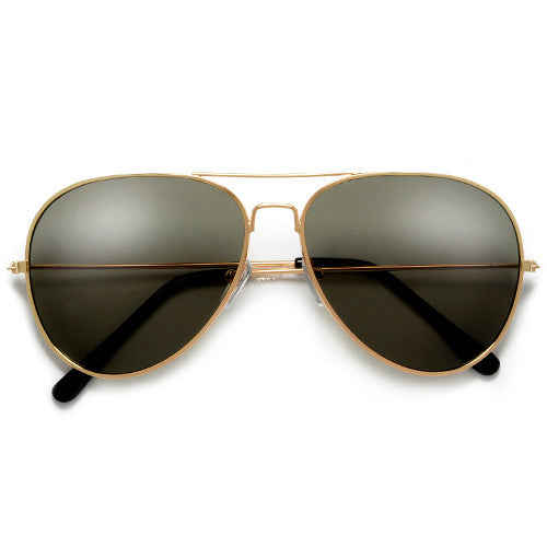 Classic 60mm Tear Drop Aviator with G-15 UV400 Lens - Sunglass Spot