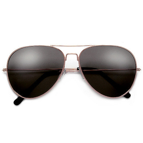 Original Classic Nickel Finish Colorful Reflective Lens Aviator Sunglasses - Sunglass Spot