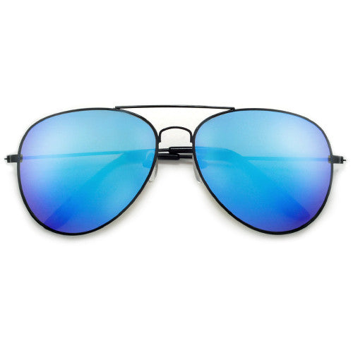 Summer Bright Colorful Aviators Wrapped Around a Bold Black Frame - Sunglass Spot