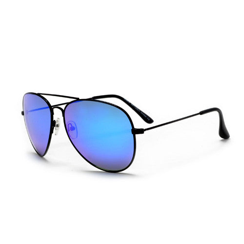 Summer Bright Colorful Aviators Wrapped Around a Bold Black Frame - Sunglass Spot