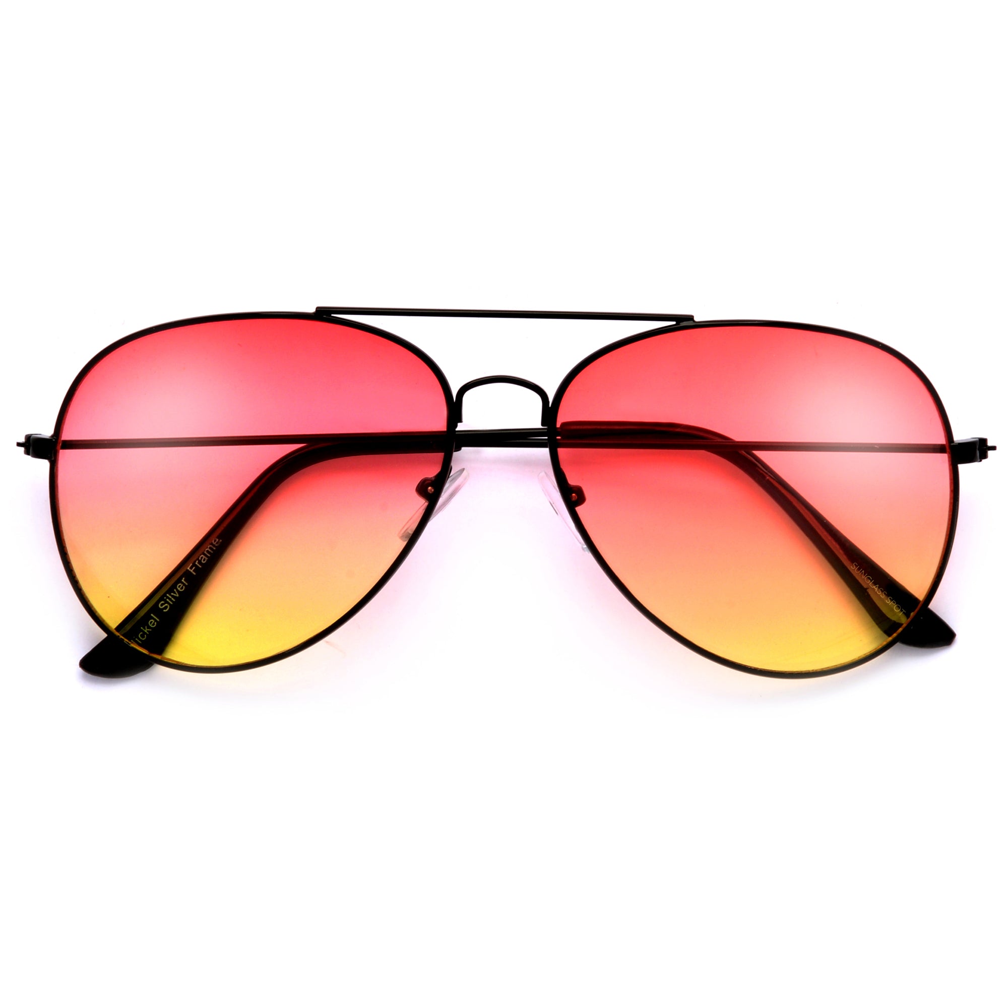 Vibrant Multicolored Lens Classic Aviator Fashion Sunglasses