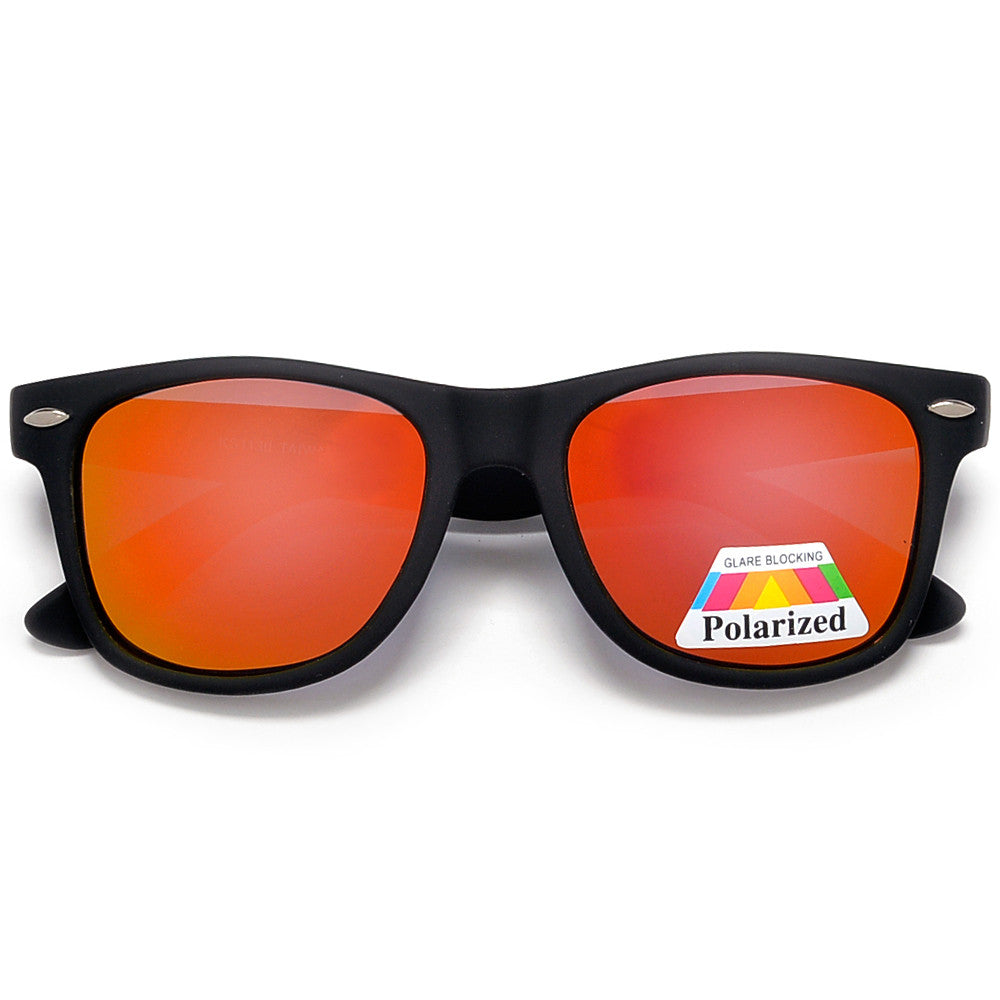 Polarized Colorful Mirrored Lens Classic 80's Style Sunglasses
