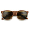 Classic 80's Wrapped Around a Wood Grain Finish Print Sunglasses - Sunglass Spot