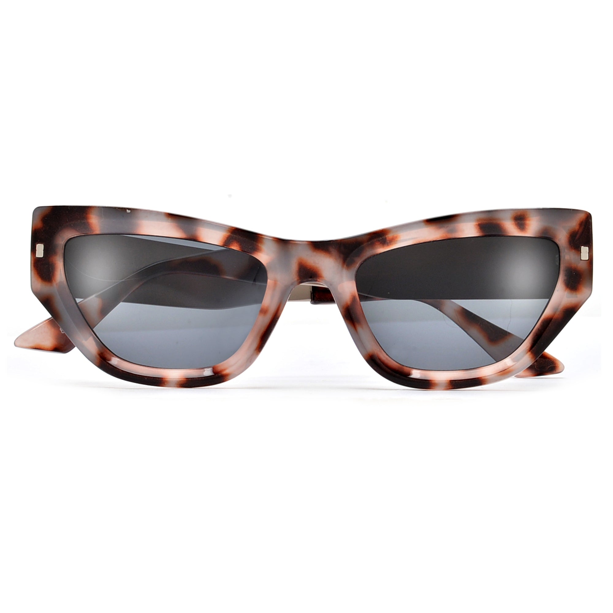 Ultra Chic Metal Temple Cat Eye Sunglasses