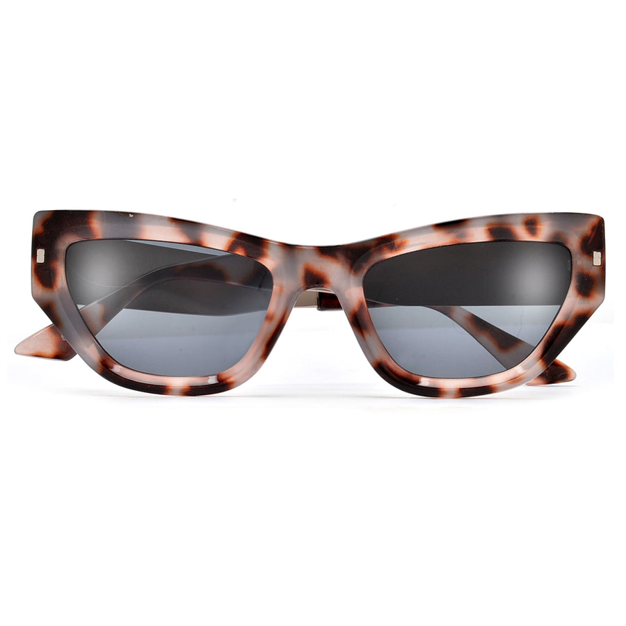 Ultra Chic Metal Temple Cat Eye Sunglasses
