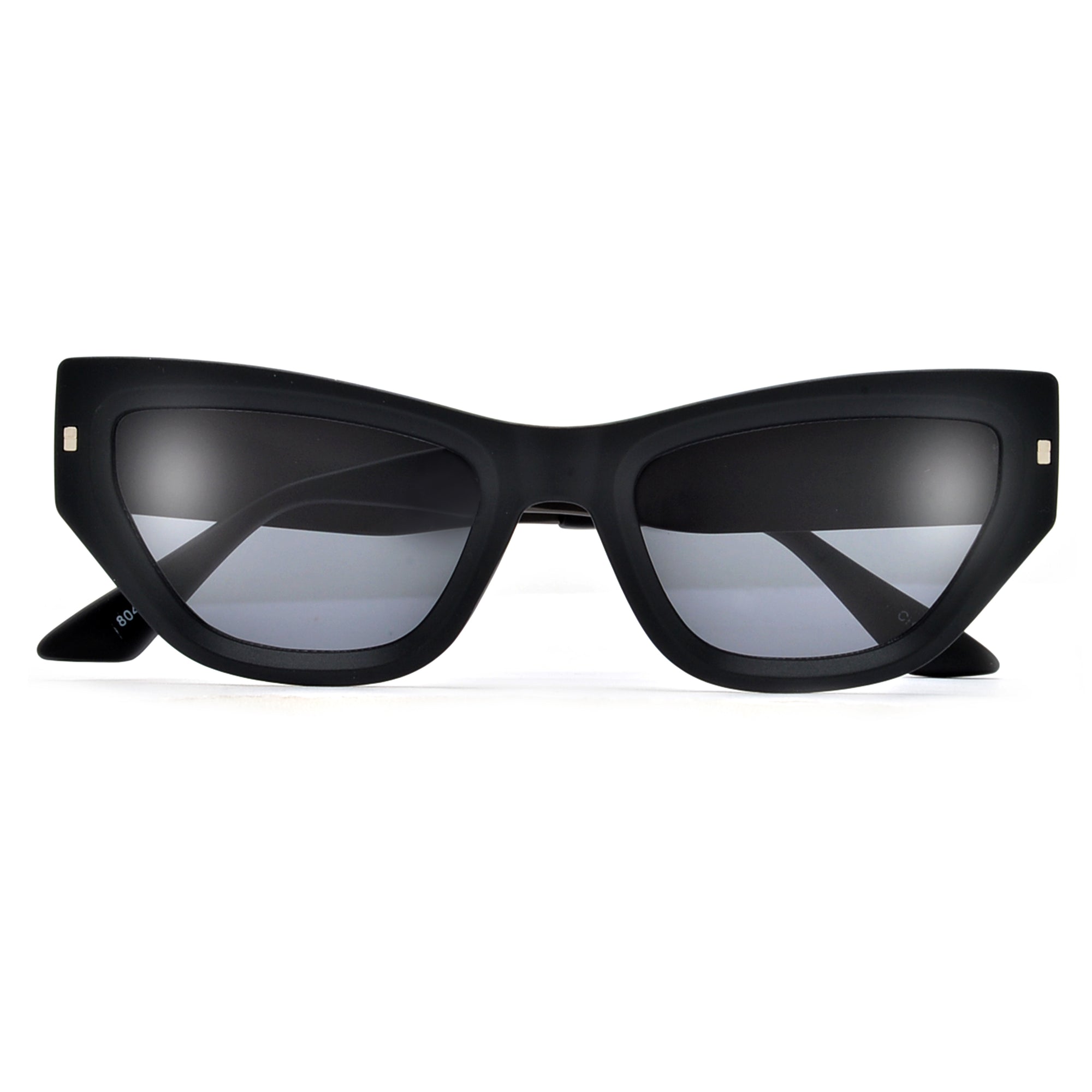 Ultra Chic Metal Temple Cat Eye Sunglasses