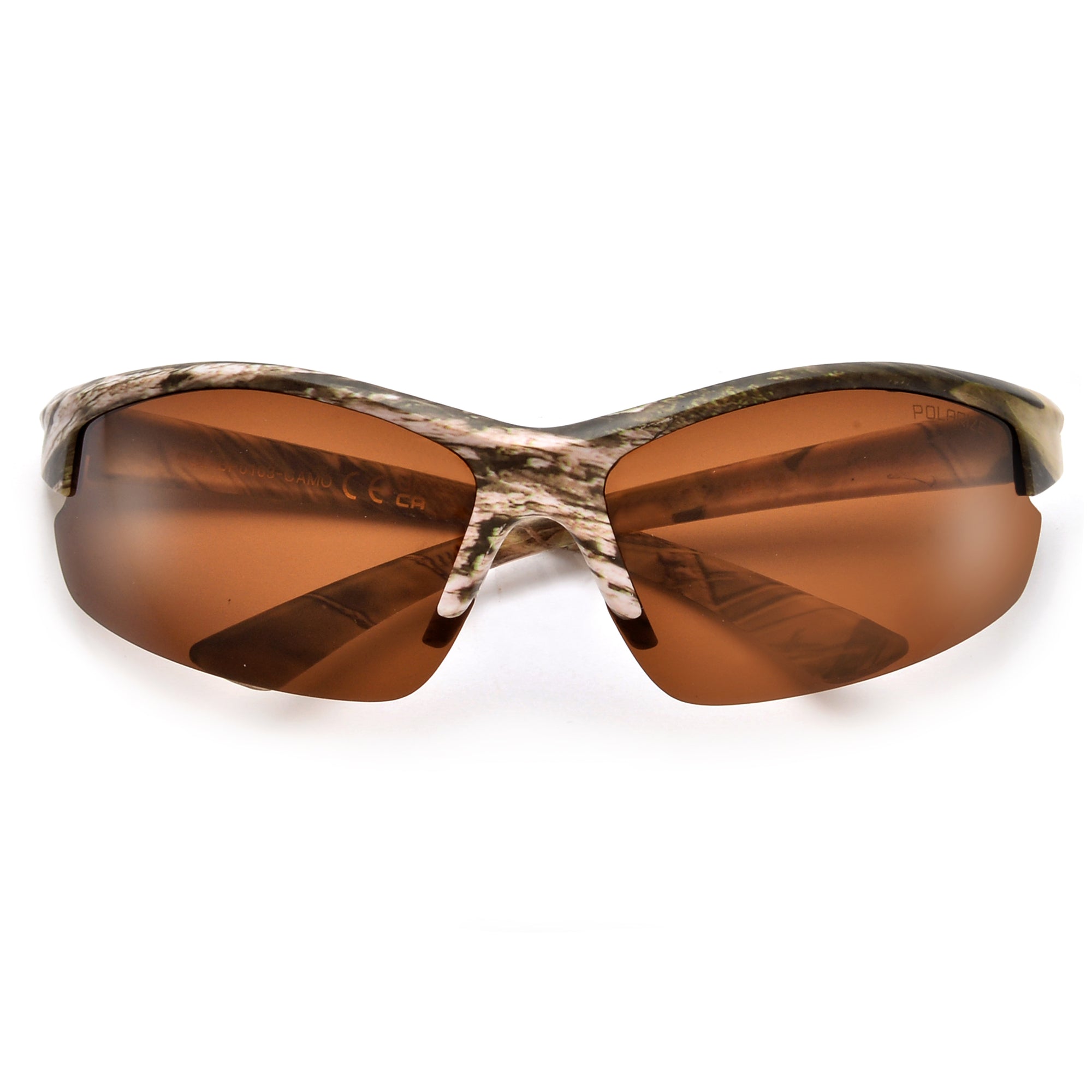 Polarized Sporty Light Weight Half Frame Hunting Camo Sunglasses