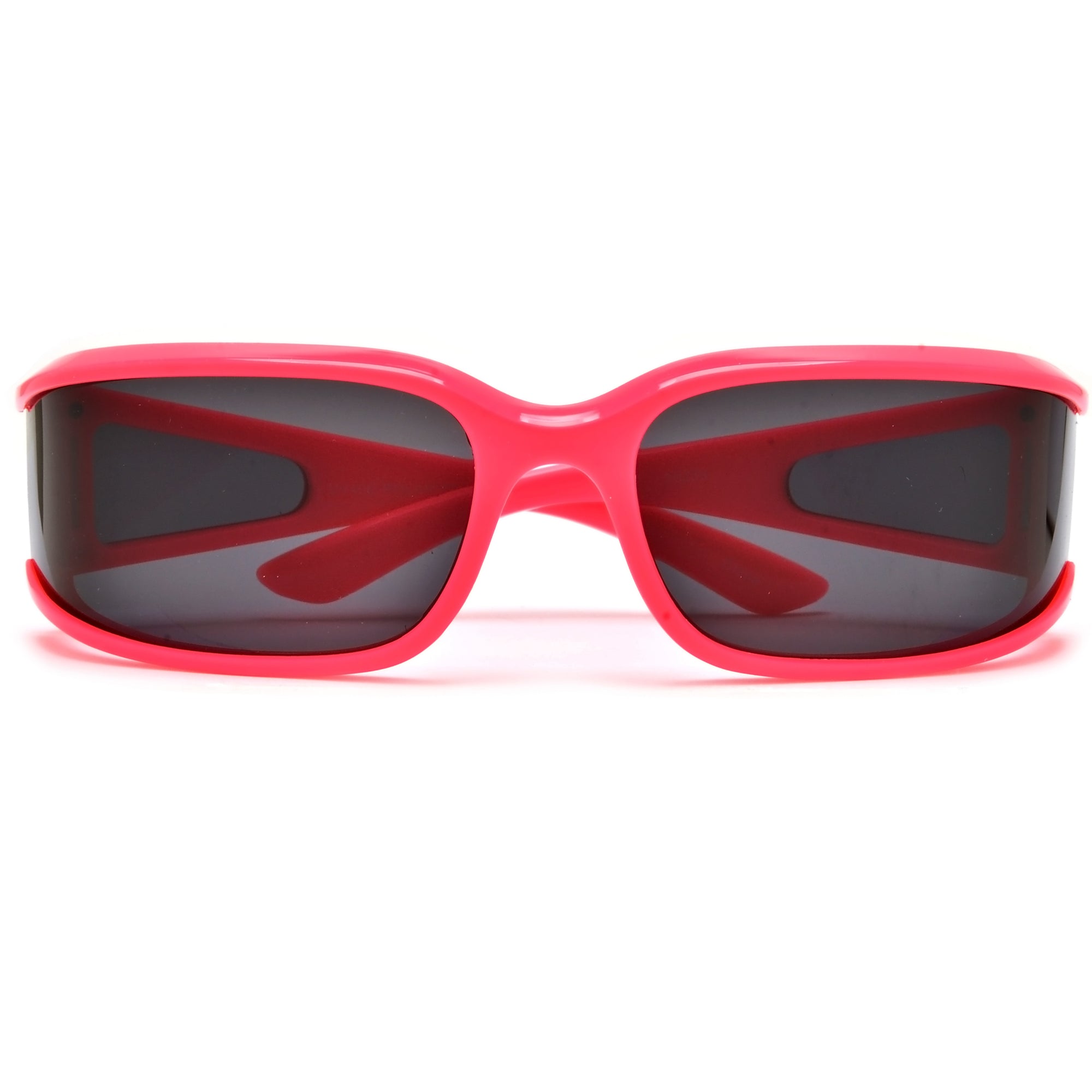 Anti Glare Polarized Lens Mens Classic Rectangular Warp Around Sports Sunglasses Brown