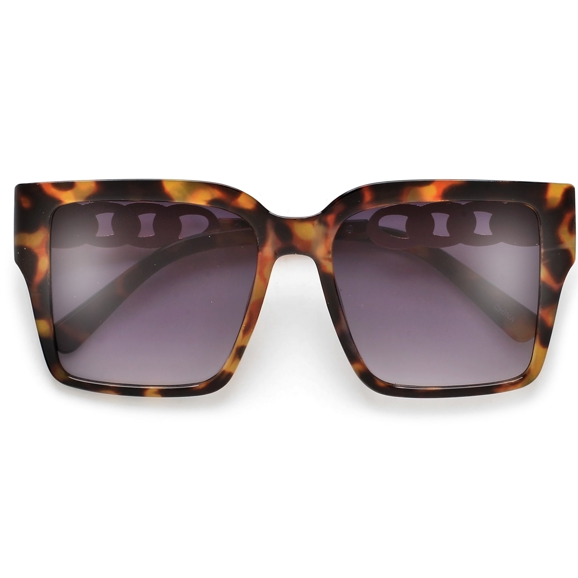 Oversize Chain Linked Temple Squared Sunnies