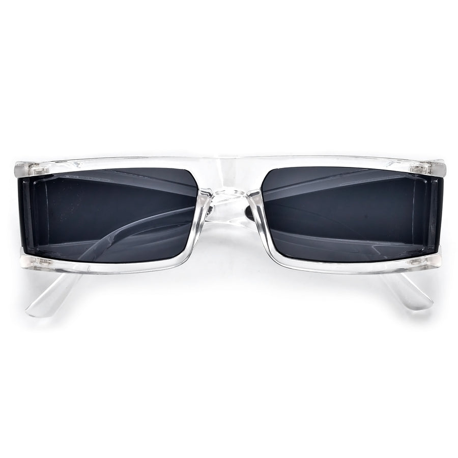Futuristic Upbeat Full Coverage Rectangular Sunglasses