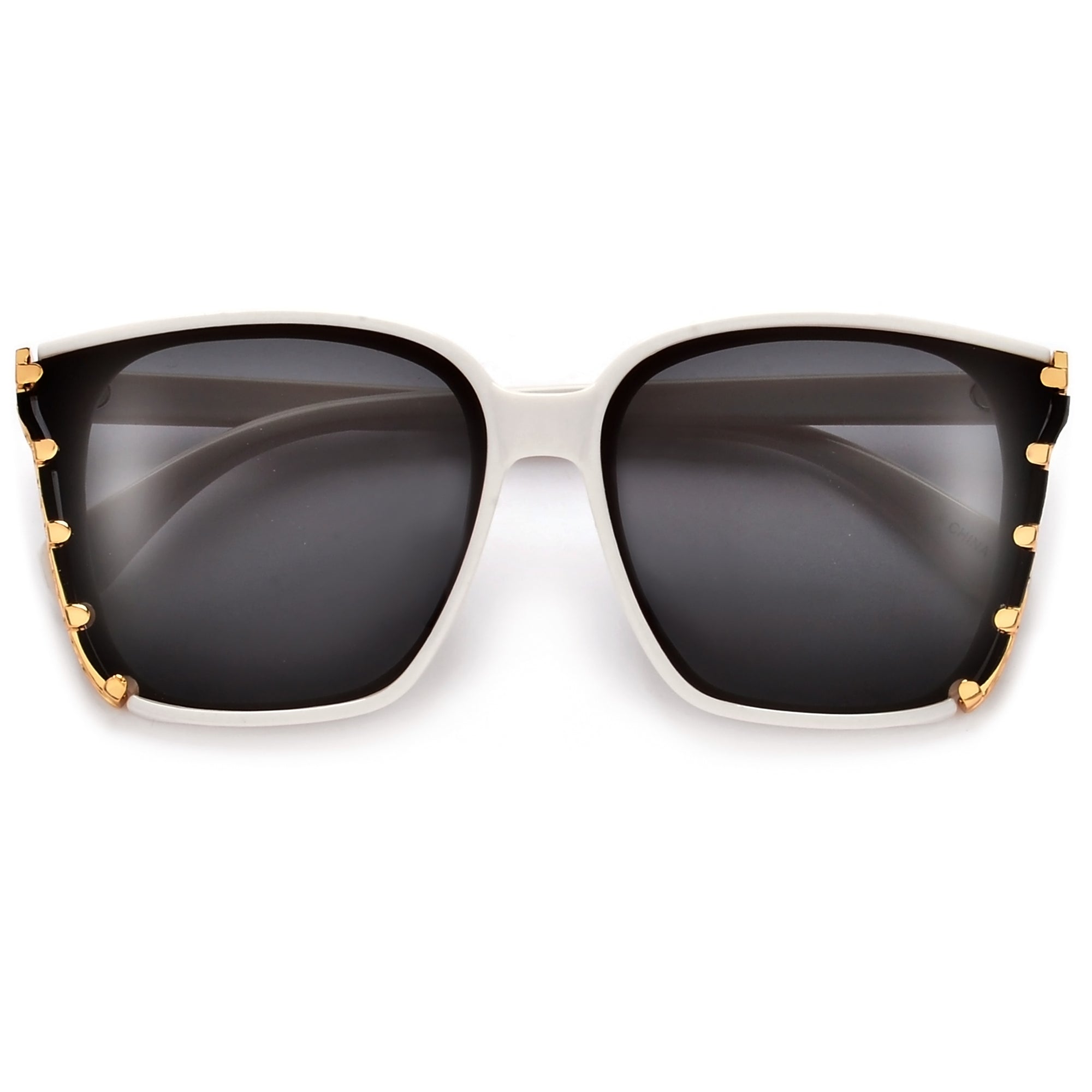 Oversize Gold Accent Chic Sunnies