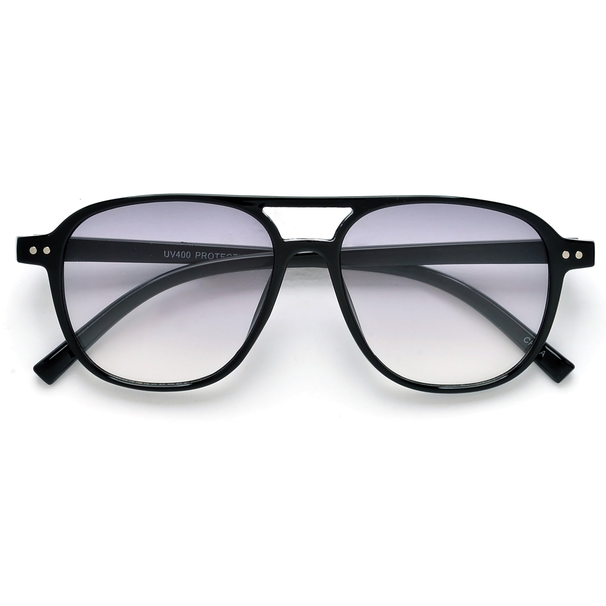 Streamlined Minimalist Studded Retro Aviator