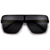 Oversized 70mm Bold Visor Inspired Sunglasses - Sunglass Spot