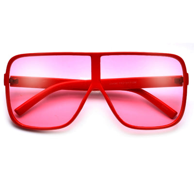 Oversized 70mm Bold Visor Inspired Sunglasses - Sunglass Spot
