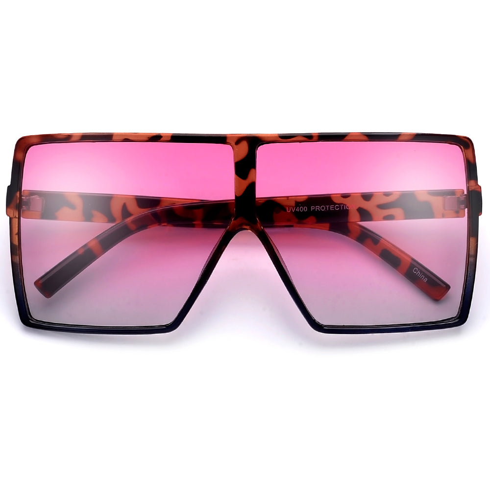 Oversized 71mm Bold Squared Off Visor Inspired Sunglasses - Sunglass Spot