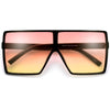 Oversized 71mm Bold Squared Off Visor Inspired Sunglasses - Sunglass Spot