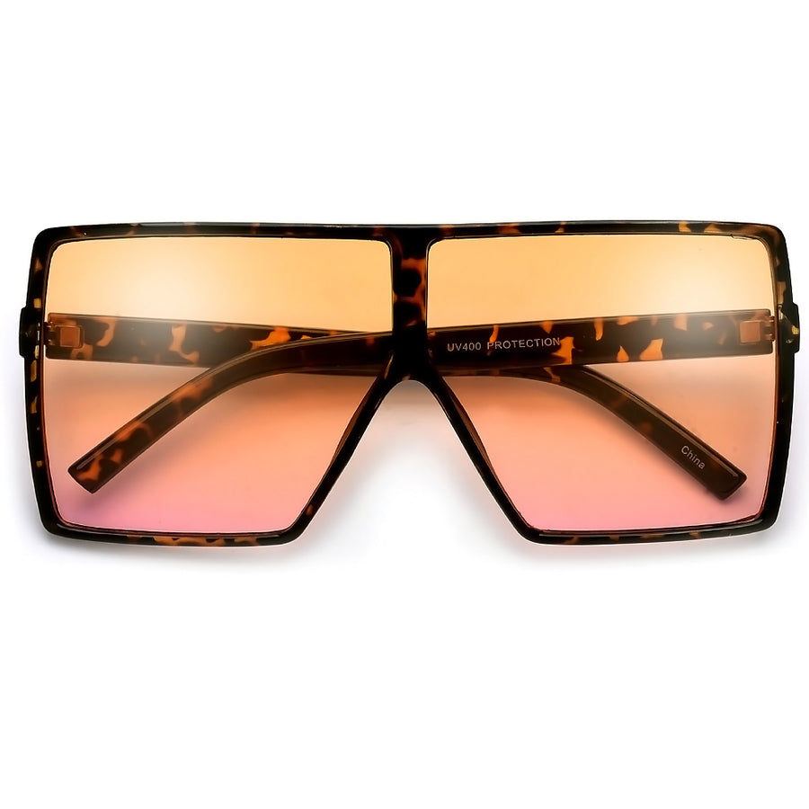 Oversized 71mm Bold Squared Off Visor Inspired Sunglasses - Sunglass Spot