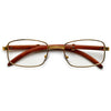 Contemporary Clear Eyewear with Wood Look Temples - Sunglass Spot