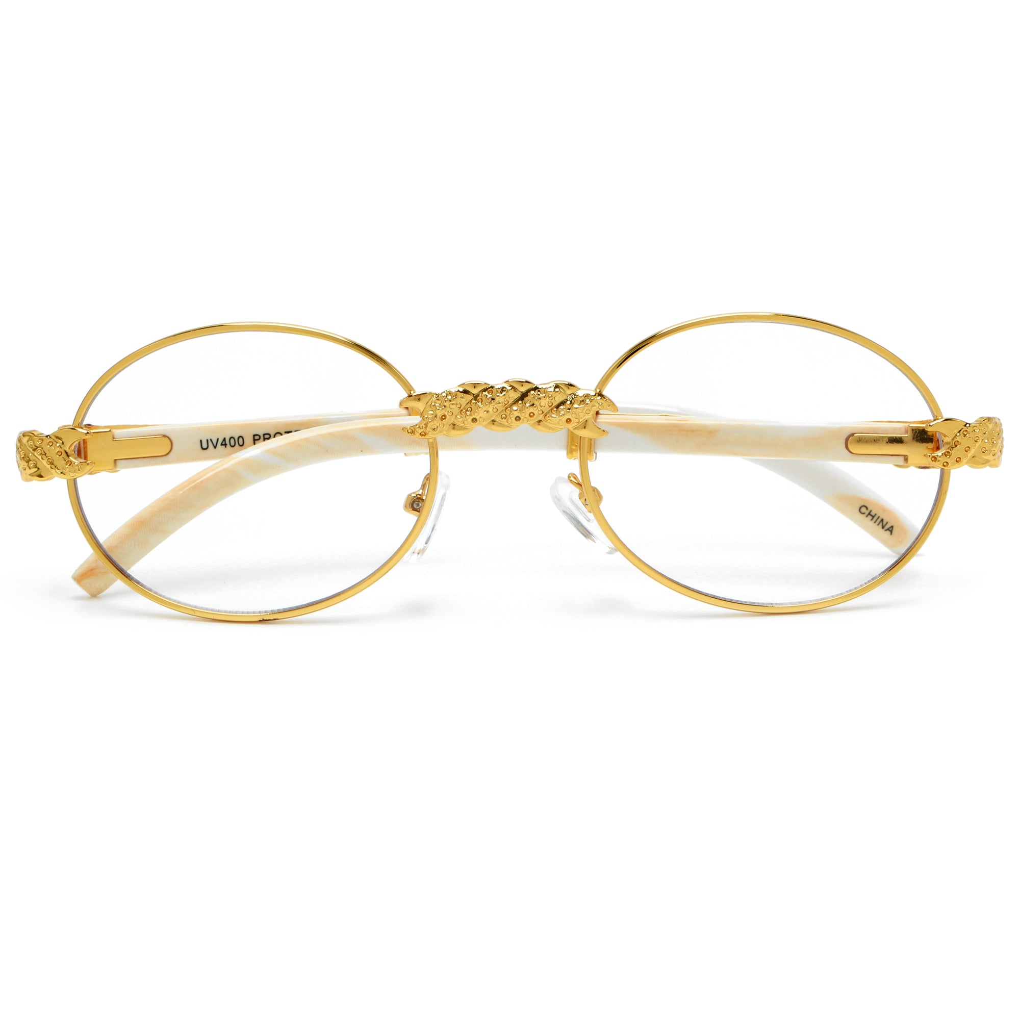 High Fashion Ornate Frame Oval Eyewear