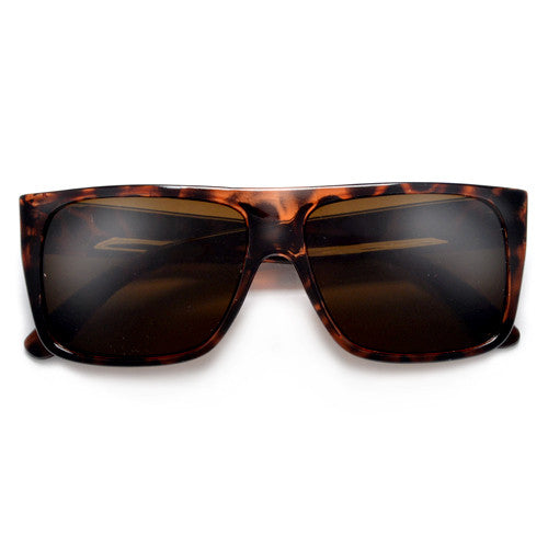 Fresh Squared Off Flat Top Stylish Street Scene Shades - Sunglass Spot