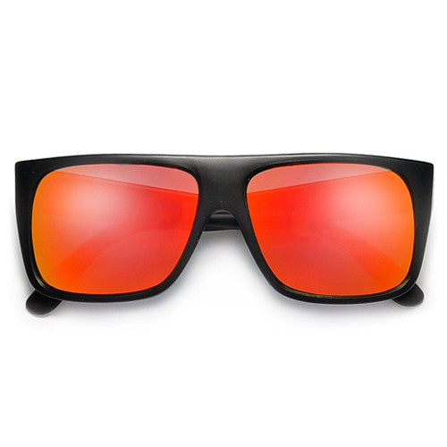 Fresh Squared Off Flat Top Stylish Street Scene Shades - Sunglass Spot